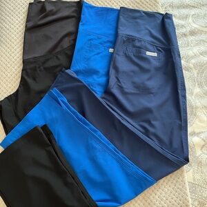 3 pairs of Medcouture maternity scrub pants